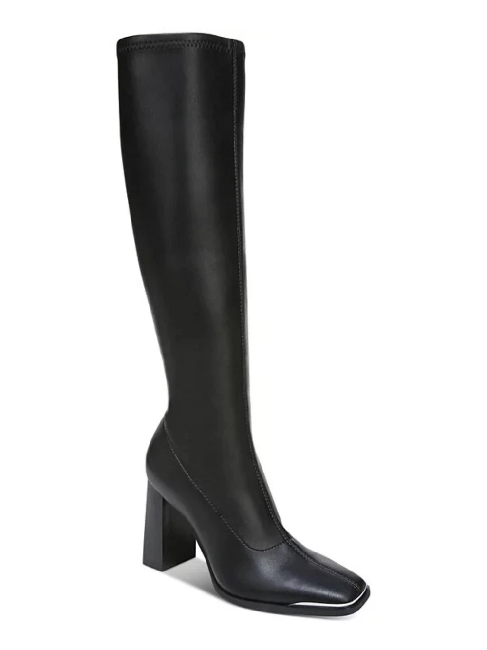 Bar III Black Haydin Square-Toe Knee Boots with Block Heel